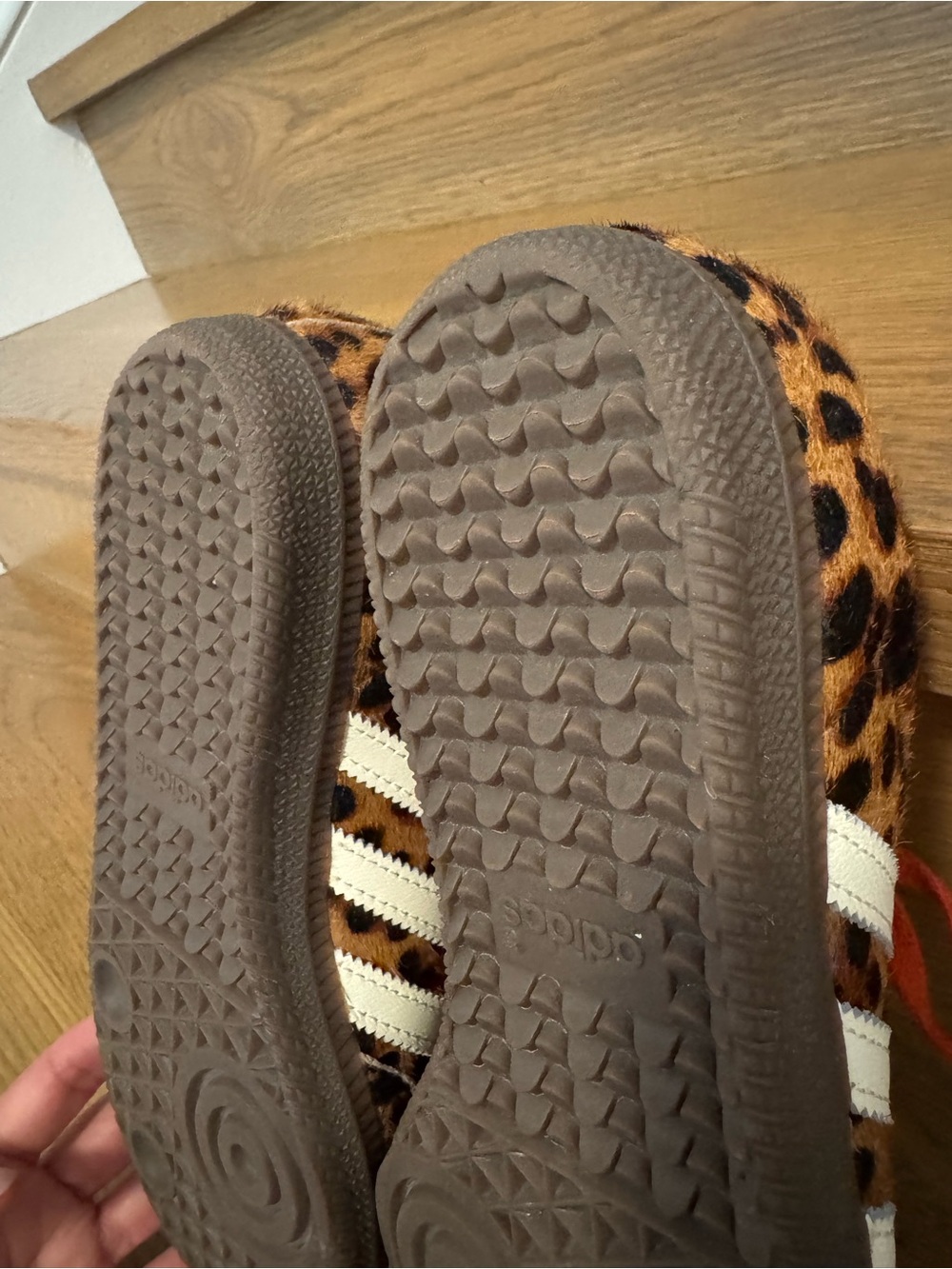 Adidas Leopard-Print Sneakers with Orange Laces - Picture 6 of 7